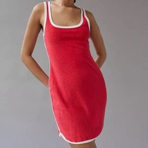 Urban Outfitters Terry Cloth Contrast Trim Mini Dress